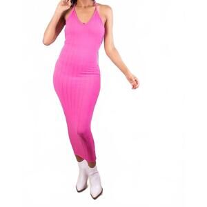 NEW MIMOSA ribbed dress and cardigan set in pink